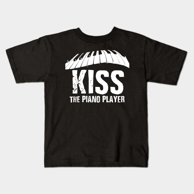 Kiss the Piano Player Kids T-Shirt by Mi Bonita Designs